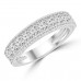 1.10 ct Ladies Round Cut Diamond Wedding Band Ring With Millgrain Edge 